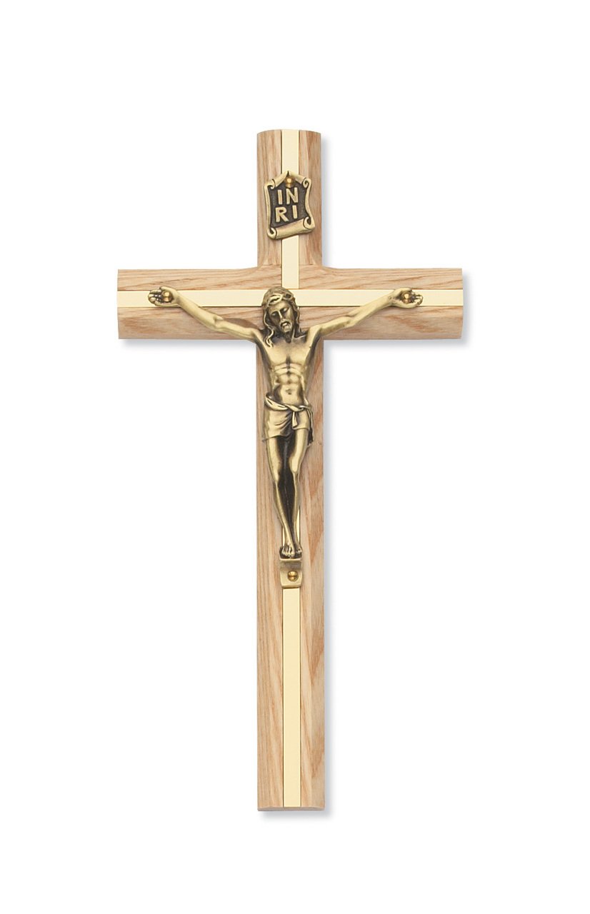 8 in. Oak Crucifix