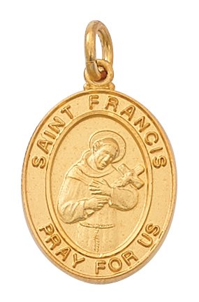 Gold over Sterling St. Francis Pendant