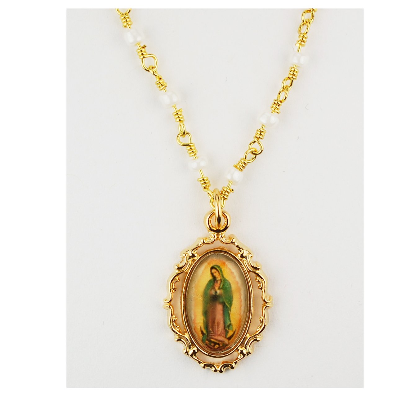 Gold Plated Guadalupe Pendant Boxed