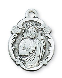 Sterling Silver St. Jude Pendant