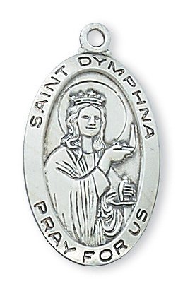 Sterling Silver St. Dymphna Pendant