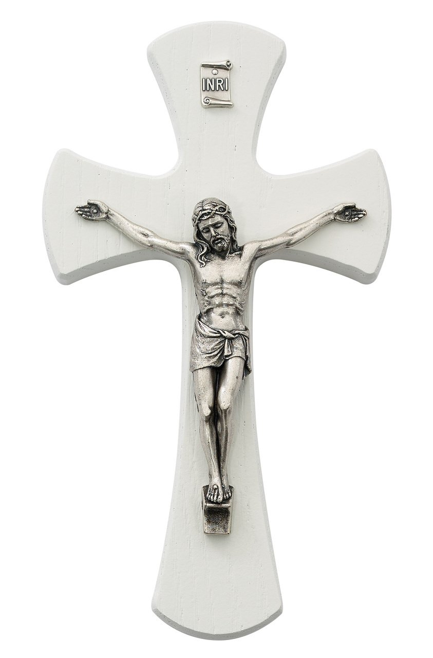 7 in. White Crucifix