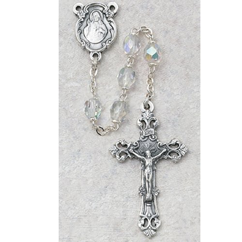 Aurora Glass April Rosary Boxed