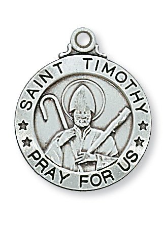 Sterling Silver St. Timothy Pendant