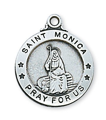Sterling Silver St. Monica Pendant
