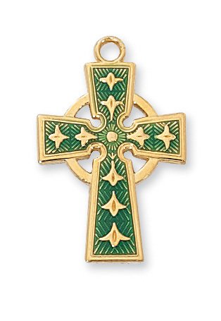 Gold over Sterling Celtic Cross Pendant