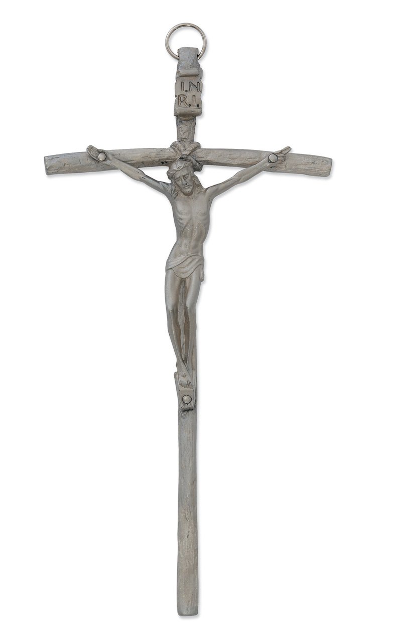 8 in. Metal Papal Crucifix