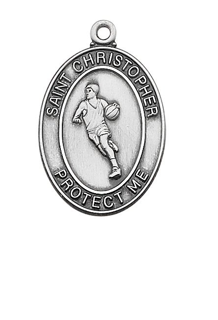 Sterling Silver Boys Basketball Pendant