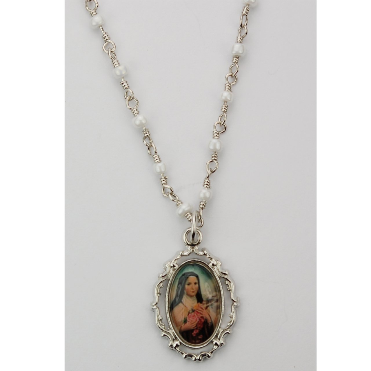 St Therese Little Flower Pendant Boxed