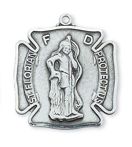 Sterling Silver St. Florian Pendant