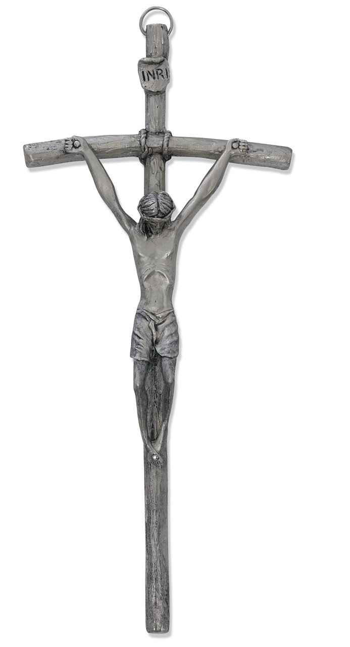 10 In. Metal Papal Crucifix