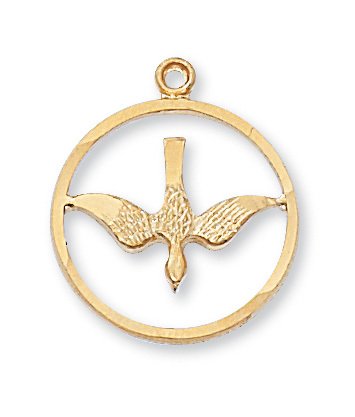 Gold over Sterling Holy Spirit Pendant
