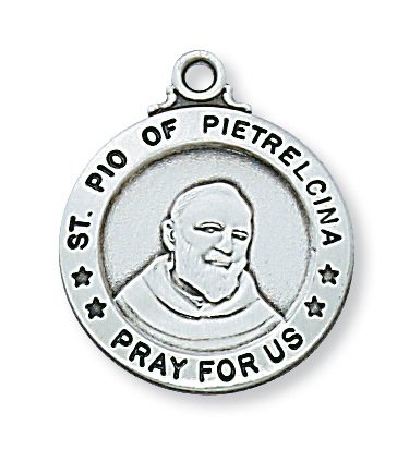 Sterling Silver St. Padre Pio Pendant
