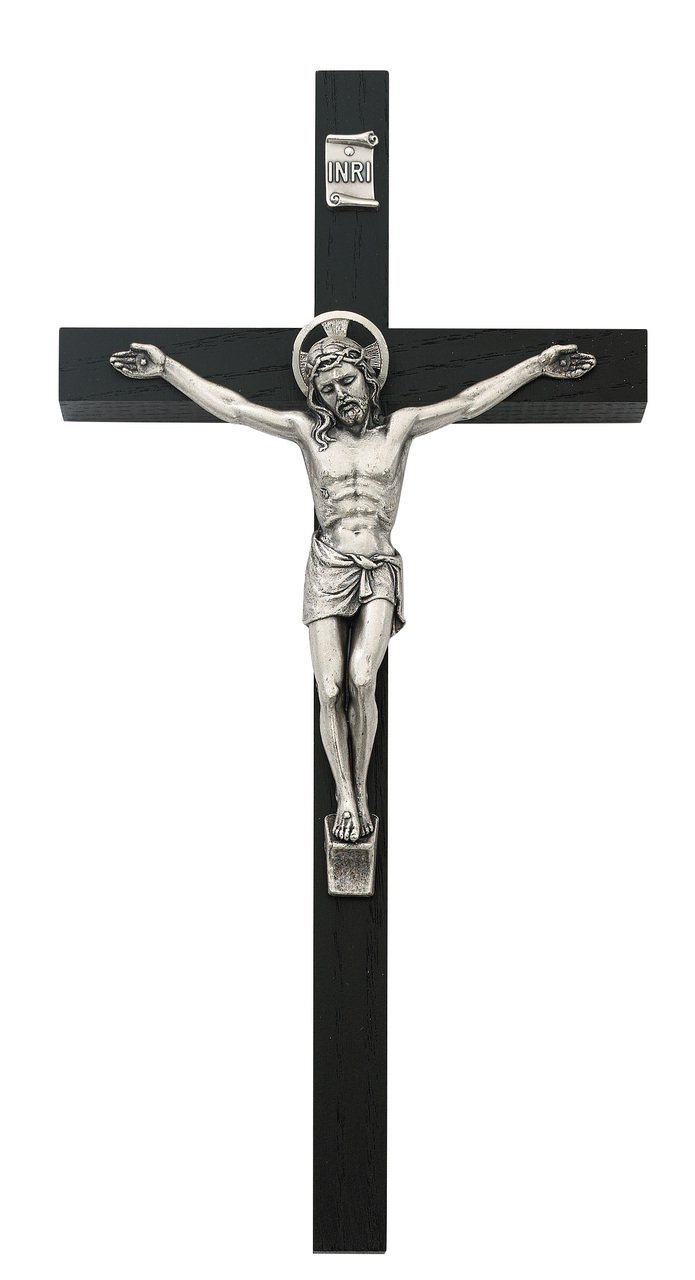 8 in. Black Crucifix