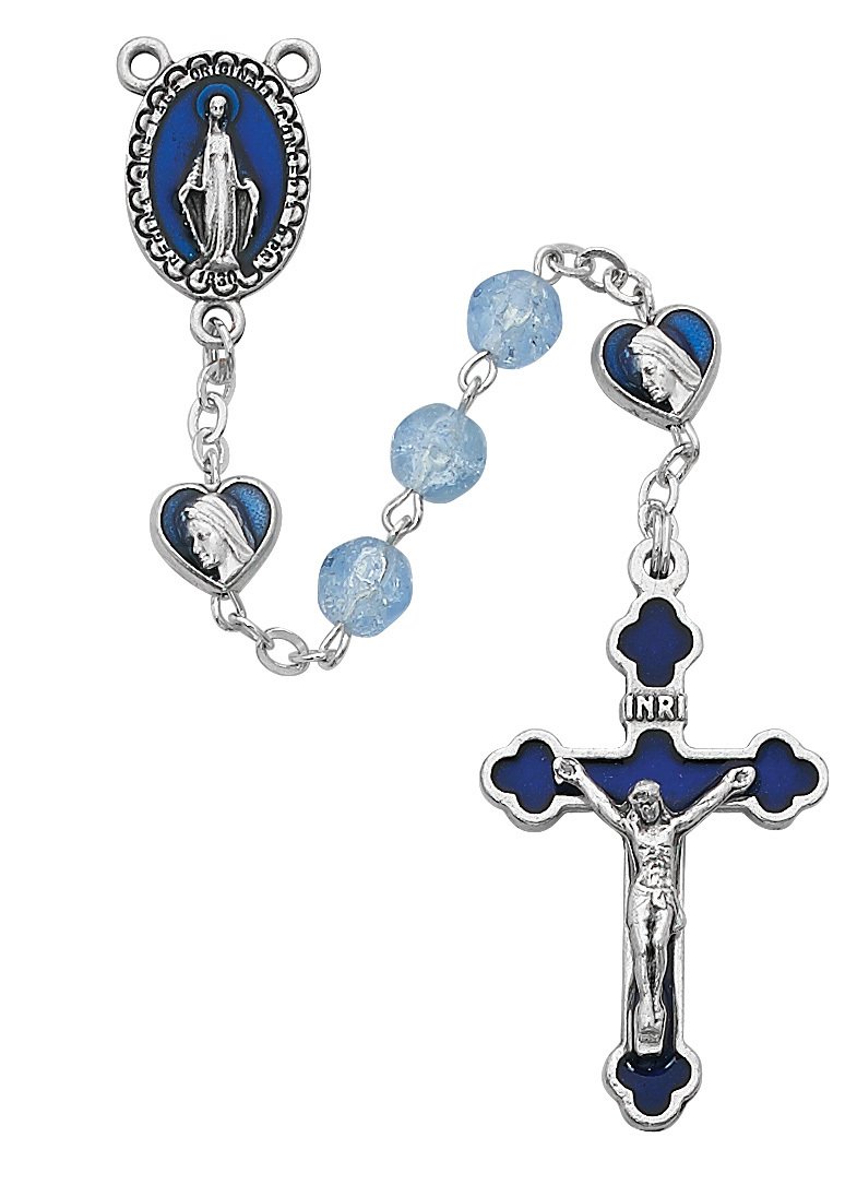Blue Miraculous Rosary Boxed