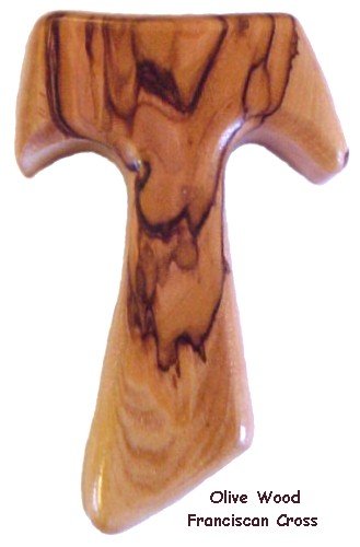 Olive Wood Franciscan Cross