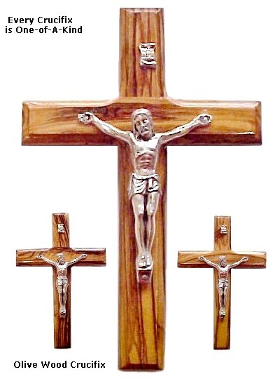 Olivewood Crucifix - 4.7"
