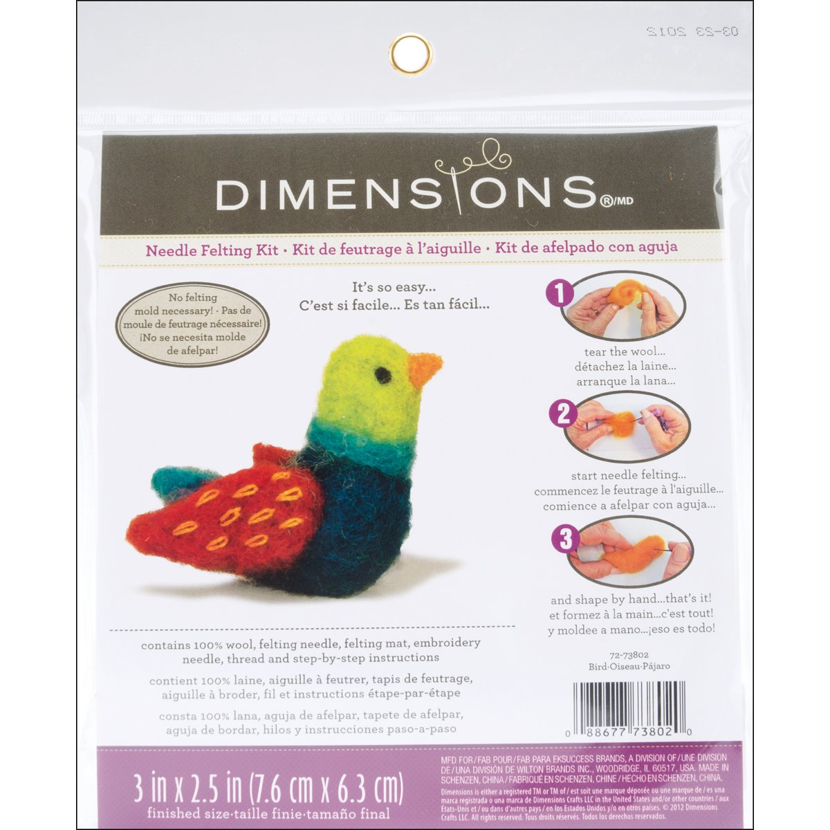 Feltworks Needle Felting Kit-Bird