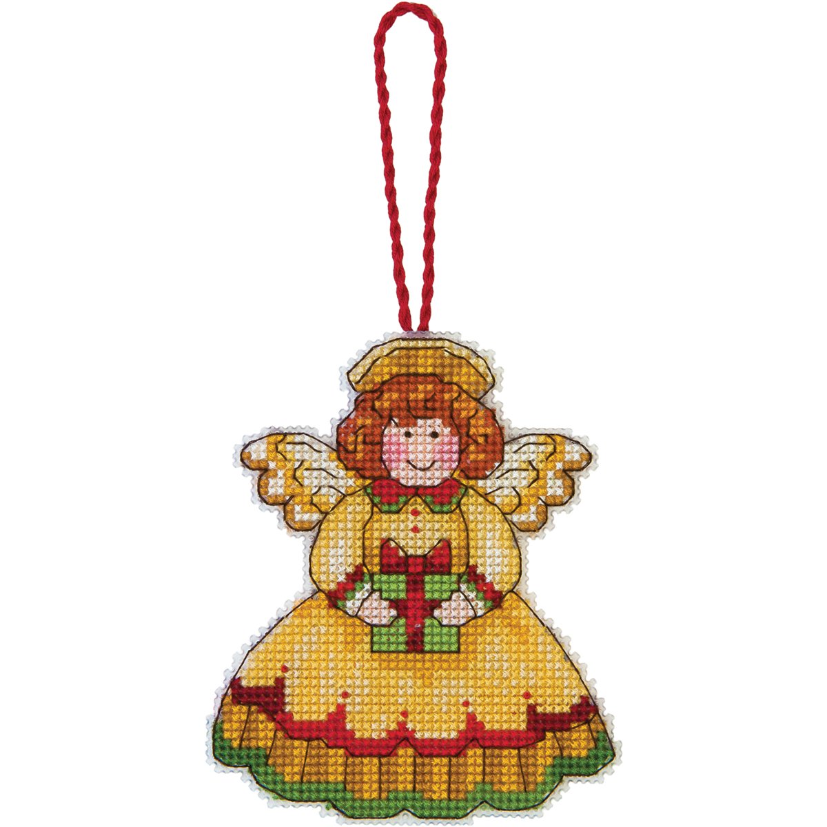 Susan Winget Angel Ornament Counted Cross Stitch Kit-3.25""X3.75"" 14 Count Plastic Canvas