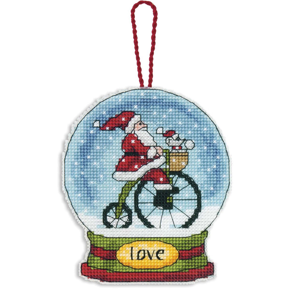 Love Snowglobe Counted Cross Stitch Kit-3.75""X4.5"" 14 Count Plastic Canvas