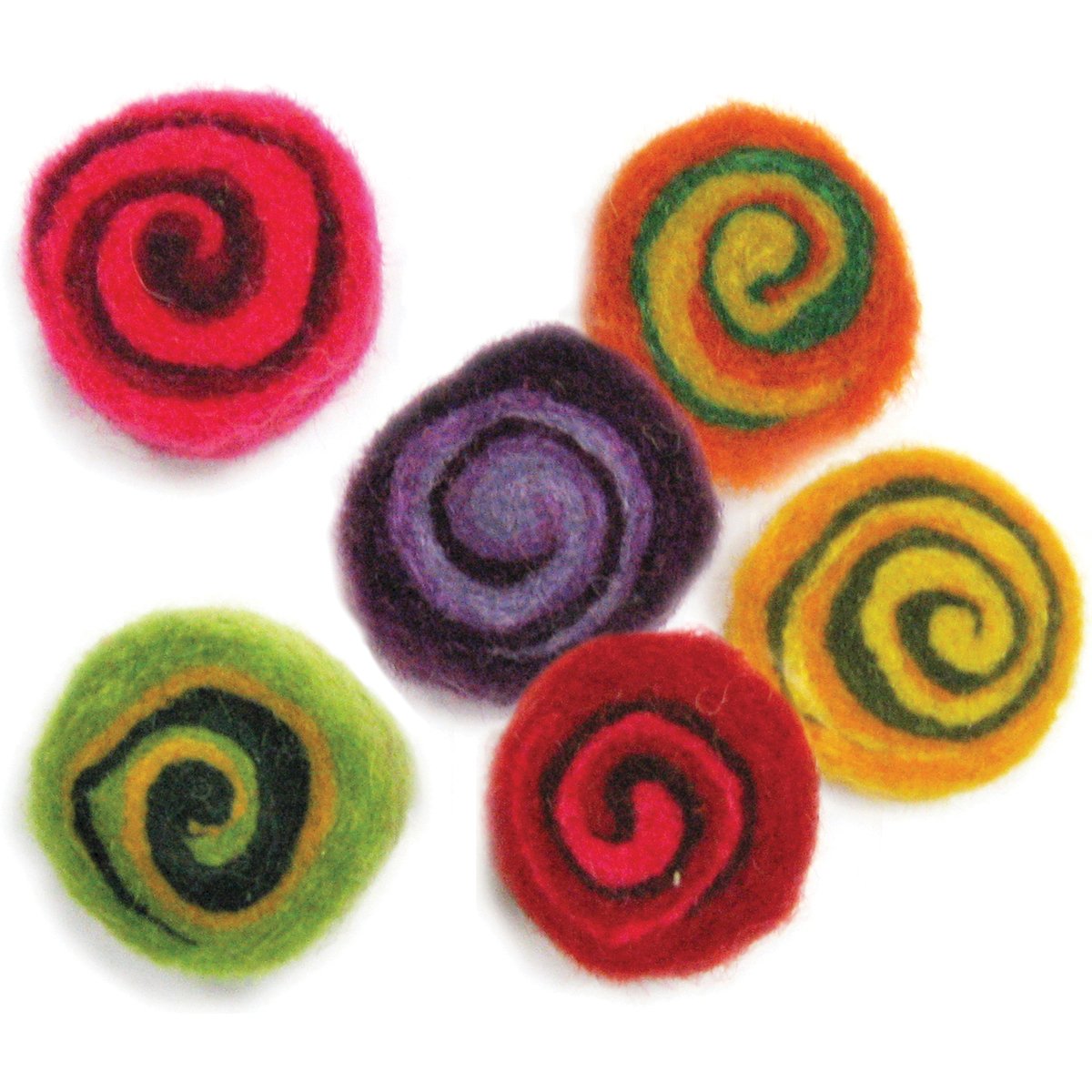 Feltworks Multicolor Spirals-6/Pkg