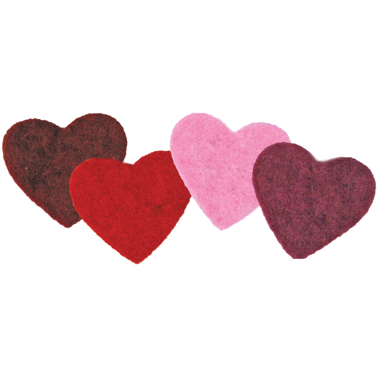 Feltworks Multicolor Hearts-4/Pkg