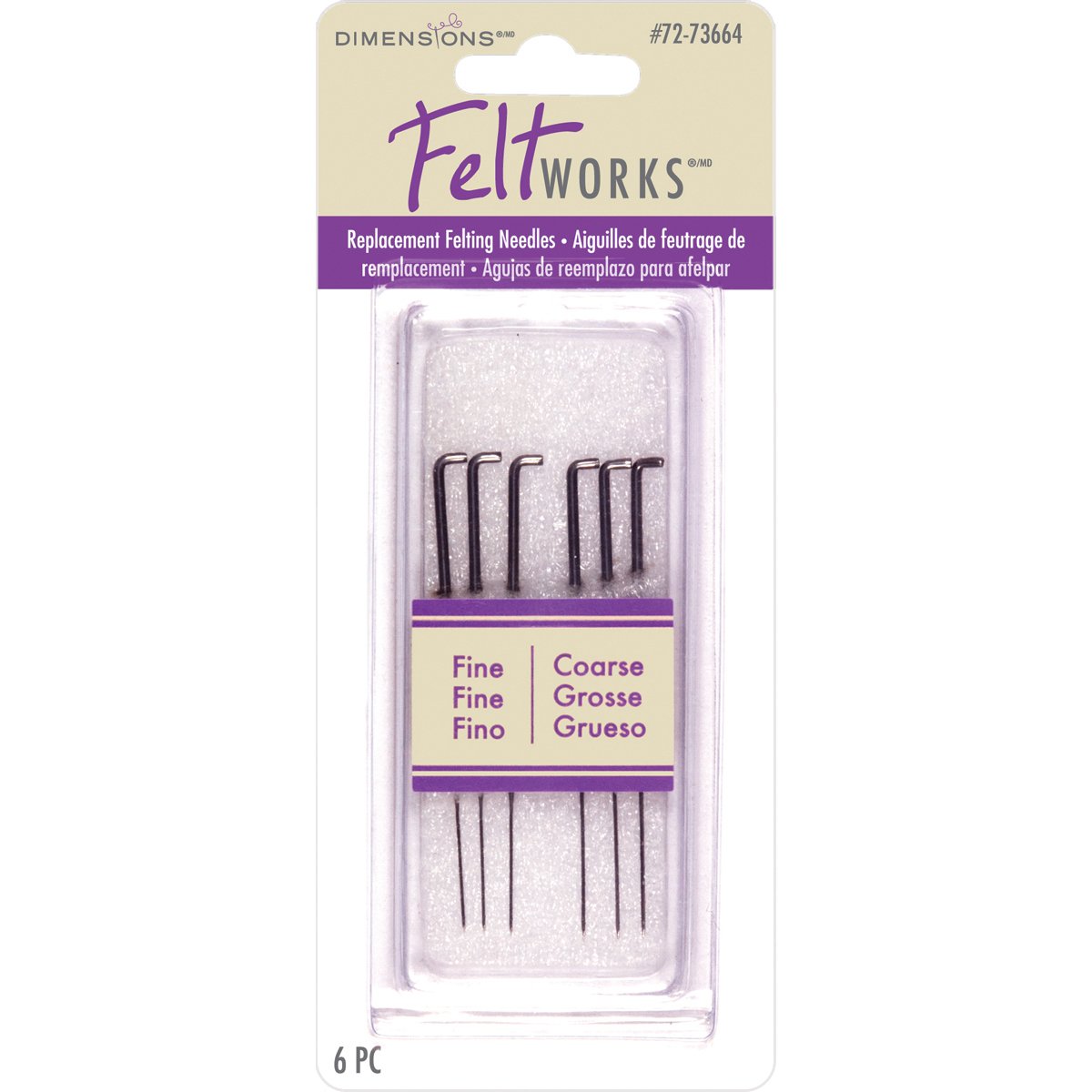 Feltworks Replacement Felting Needles 6/Pkg-