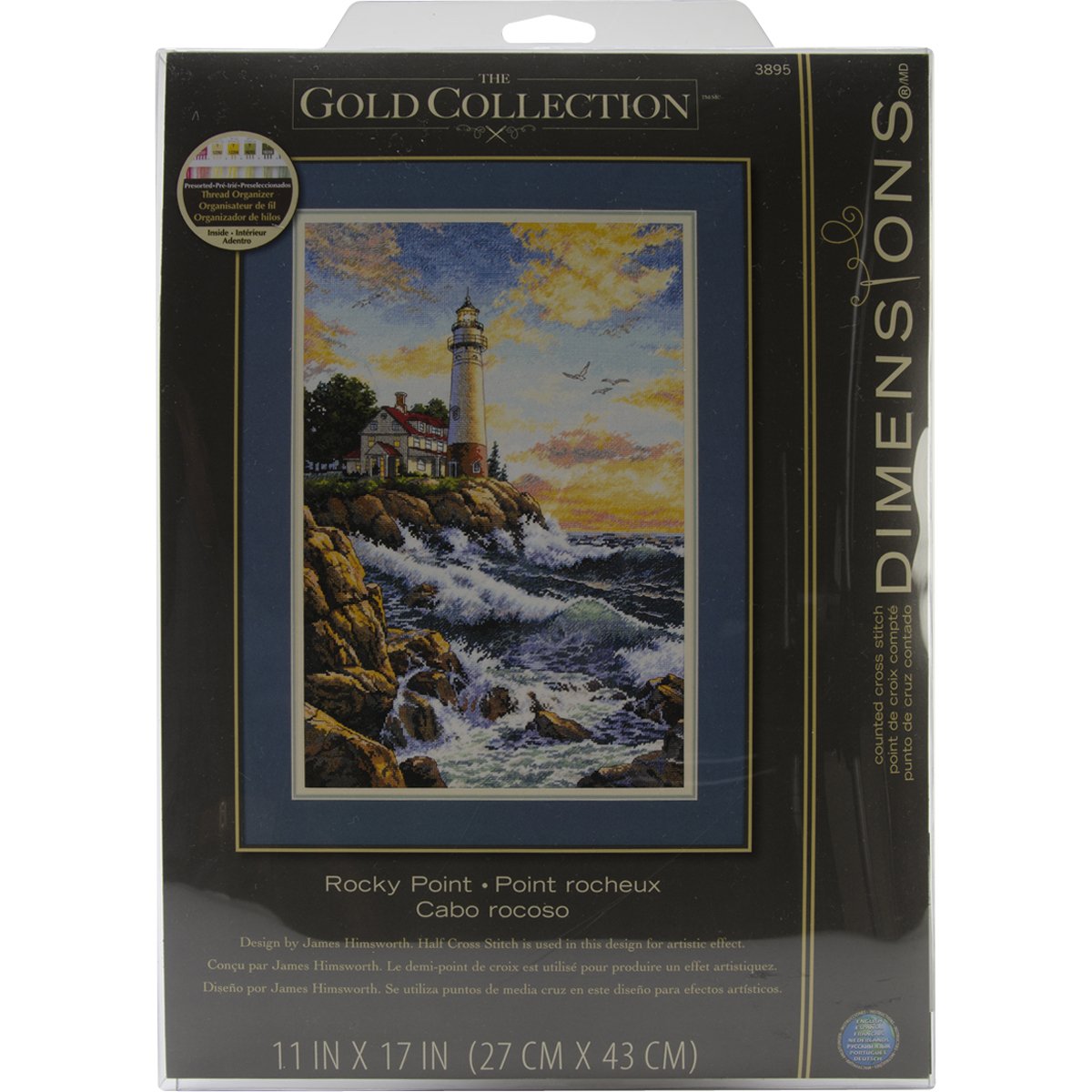 Gold Collection Rocky Point Counted Cross Stitch Kit-11""X17"" 18 Count