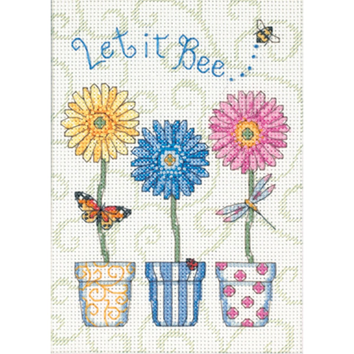 Jiffy Let It Bee... Mini Counted Cross Stitch Kit-5""X7"" 14 Count