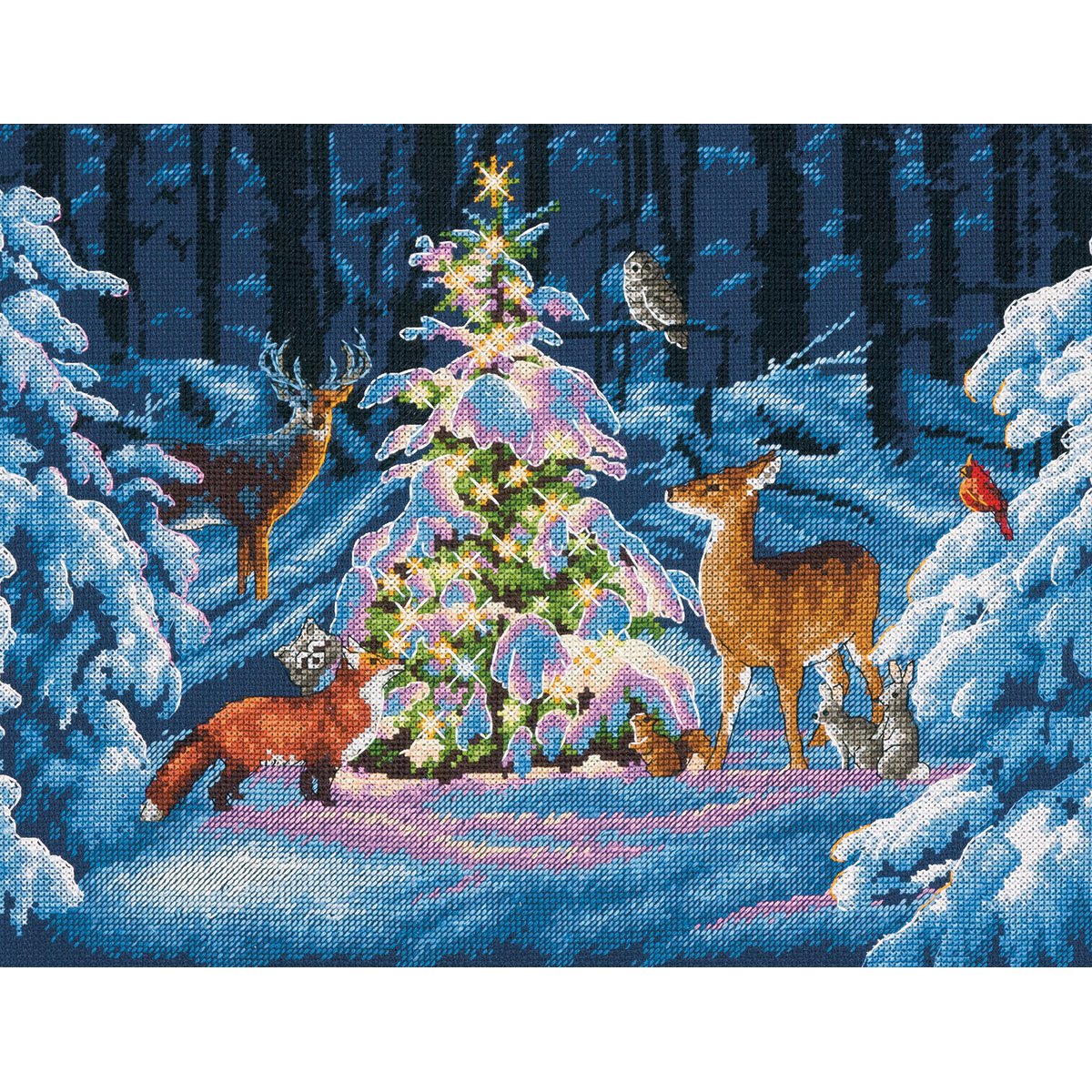 Woodland Glow Counted Cross Stitch Kit-14""X11"" 14 Count