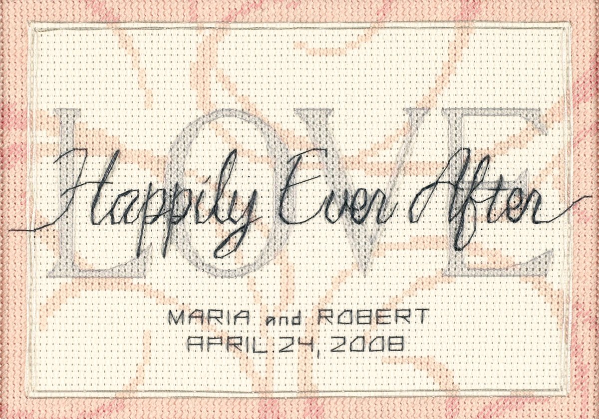 Happily Ever After Wedding Record Mini Counted Cross Stitch-7""X5"" 14 Count