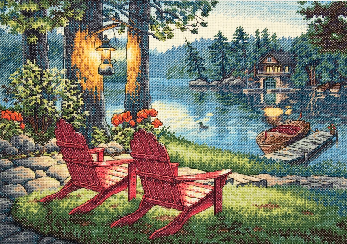 Gold Collection Twilight's Calm Counted Cross Stitch Kit-16""X11"" 14 Count