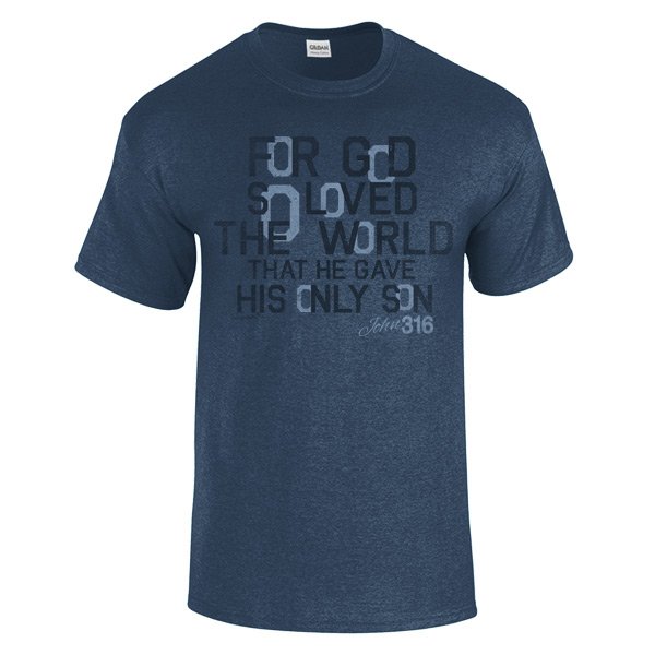 God So Loved (Size: Small, Color: Denim Heather)